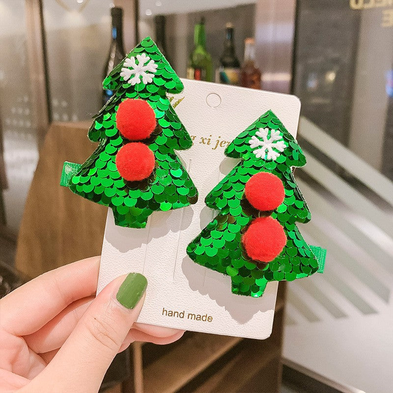 Wholesale Christmas Antler Fabric Hairpins